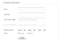 Calcolo Codice fiscale